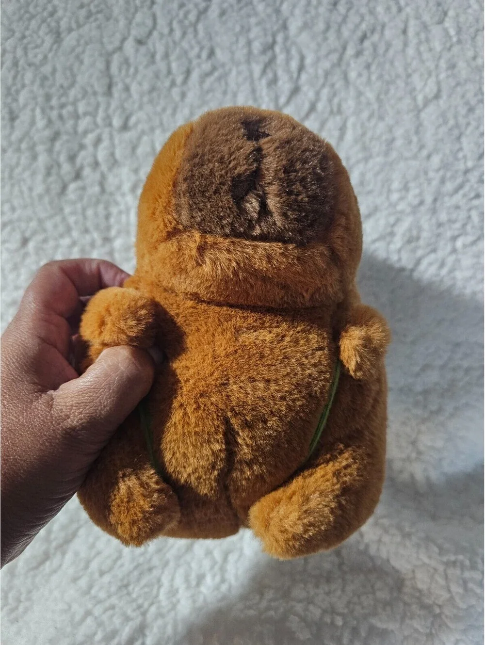 Capybara Plush Toy Brown Stuffed Animal With Turtle Backpack Doll 7.5